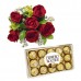 Combo Buque de 6 rosas + Ferrero 12 und.